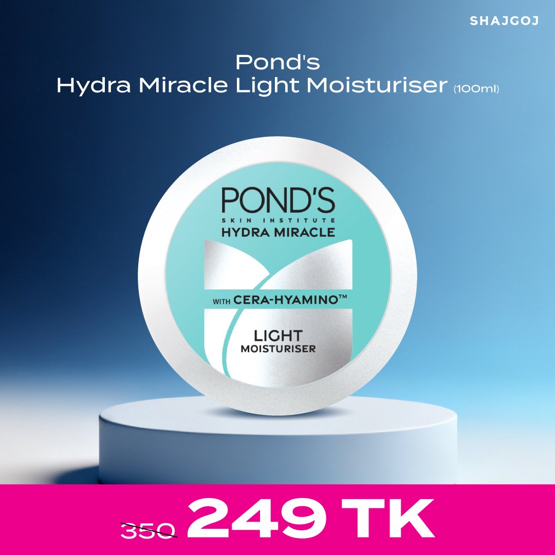 33110 Ponds Hydra Miracle Light Moisturiser 100ml - Image 1
