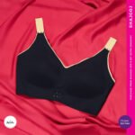 Armela Plus Size Delightful Seamless Bra - Black