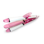 Kemei KM-1291 Professional 3in1 straightener Curler Crimper Iron - Image 2