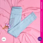 Armela Yoga Pocket Leggings - Pastel Blue - Image 2