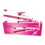 Kemei KM-1291 Professional 3in1 straightener Curler Crimper Iron - Image 4